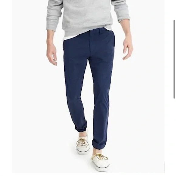 J. Crew 484 slim fit stretch tech pant in navy blue 34 x 34 travel casual