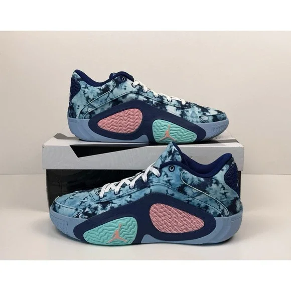 Nike Jordan Tatum 2 GPX Sneakers Men's Size 9.5 Blue Void/ Bleached Coral HJ4420