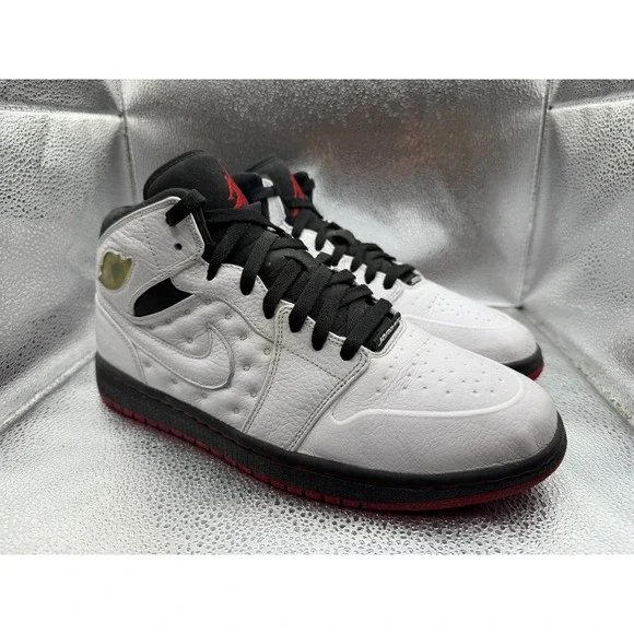 Size 10.5 Nike Air Jordan 1 Retro 97 TXT Playoff‎ White Mens Sneakers 555069-101