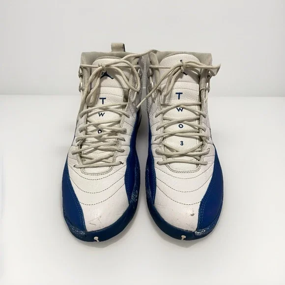 Air Jordan‎ 12 Retro French Blue White Leather Sneakers 130690-113 Mens 11
