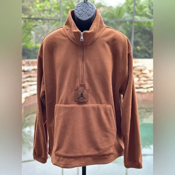 JORDAN MENS ESSENTIALS FLEECE‎ HALF ZIP SWEATSHIRT (L) FD7863-281