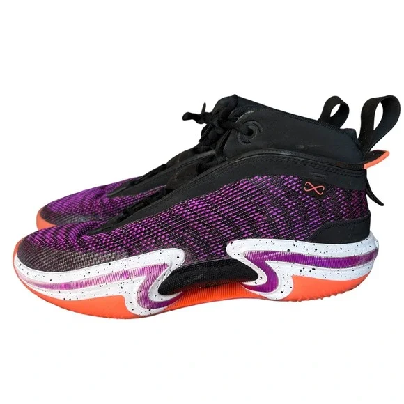 Nike Air Jordan ThirtySix 36 First‎ Light Basketball Shoes Purple Orange Mens 8