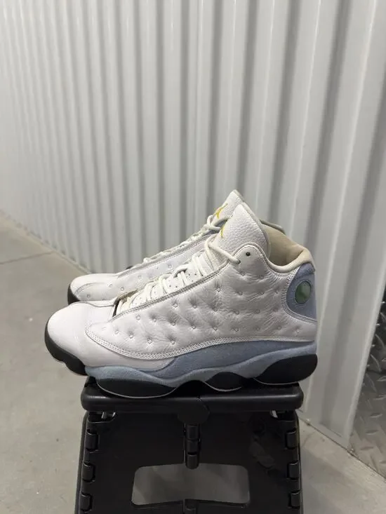 Nike Air Jordan 13 Blue Grey White Yellow 2024 Size 10 Men's - 414571-170