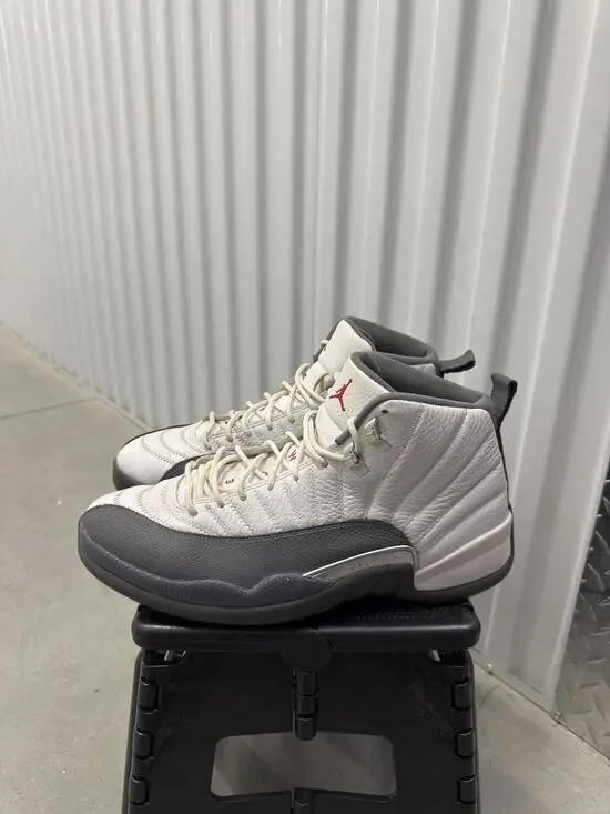 Nike Air Jordan 12 White Grey Dark 2019 Size 10.5 Men's - 130690-160