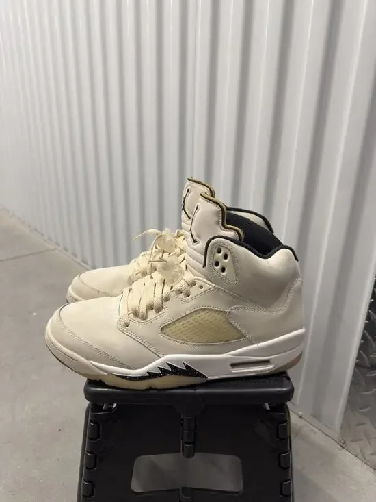 Nike Air Jordan 5 Sail Black 2024 Size 10.5 Men's - FN7405-100