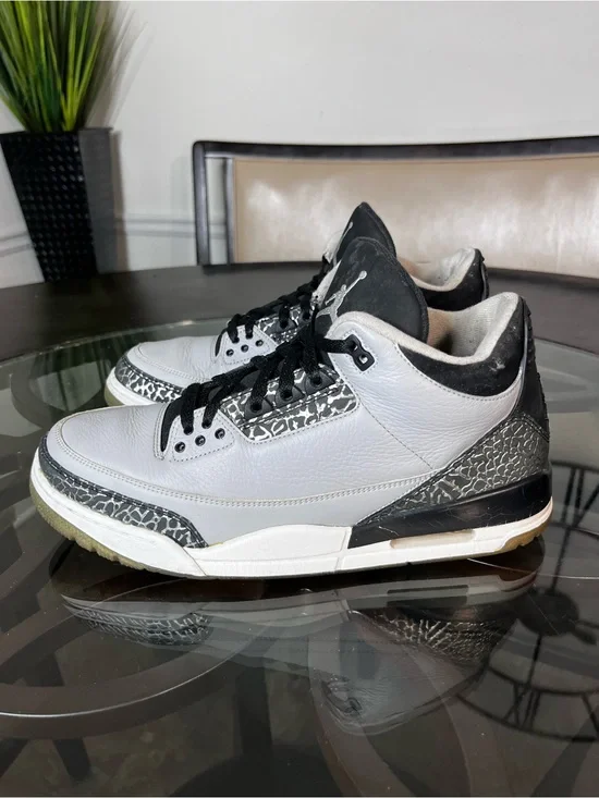 Nike Air Jordan 3 Retro Wolf Grey 2014 Black Gray Sneakers Sz 11