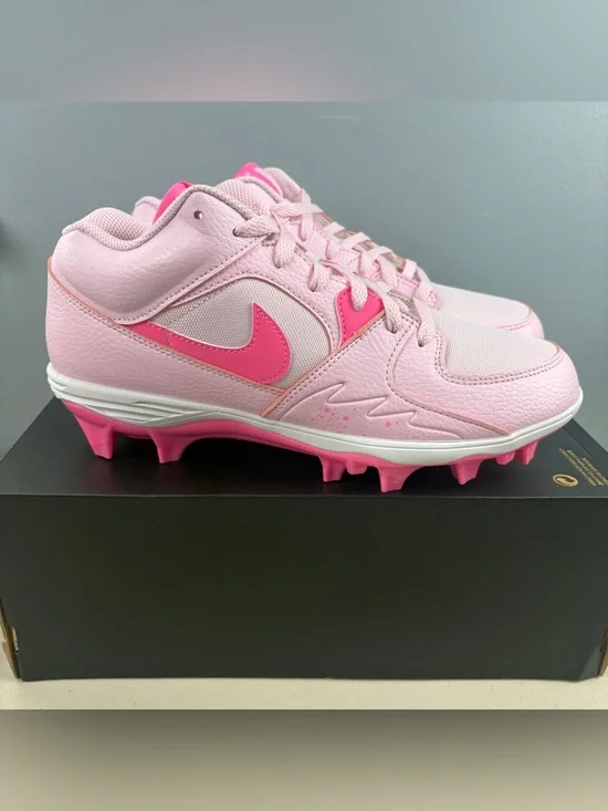 Nike Air Jordan Stadium 90 Football Cleats Pink Foam HQ0210-600 Men’s Size 9.5
