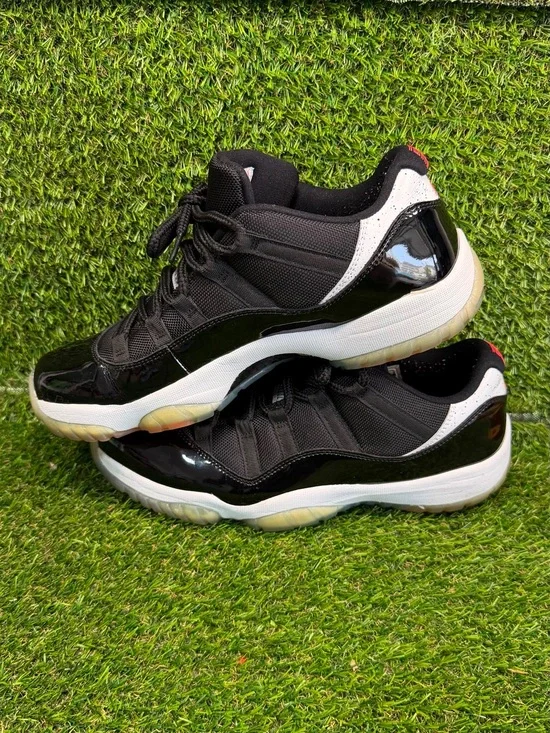 Air Jordan 11 Retro Low Infrared 23 Black Patent 528895-023 Men's Size 10.5