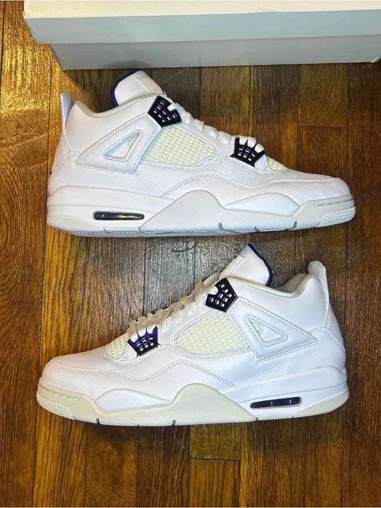 Air Jordan 4 Retro Metallic Purple Size 13 Men Shoes