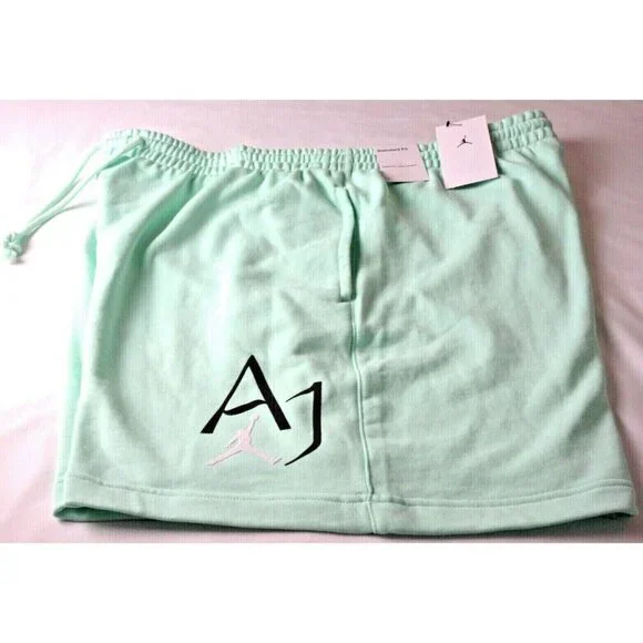 Men's Jordan Sport DNA Fleece Logo Shorts Mint Foam Green Black White NWT