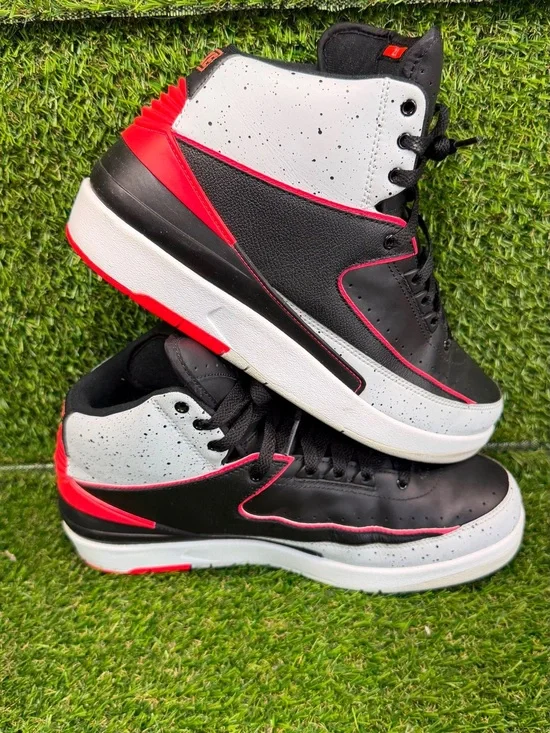 Nike Air Jordan 2 Retro Infrared 23 Black Cement 385475-023 Size 10 Men's OG