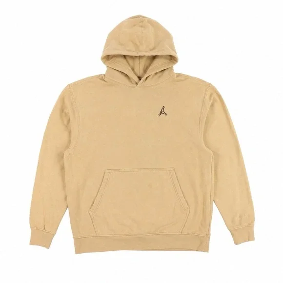 Nike Air Jordan Essentials Fleece Pullover Hoodie Hemp Beige Tan Men's XL