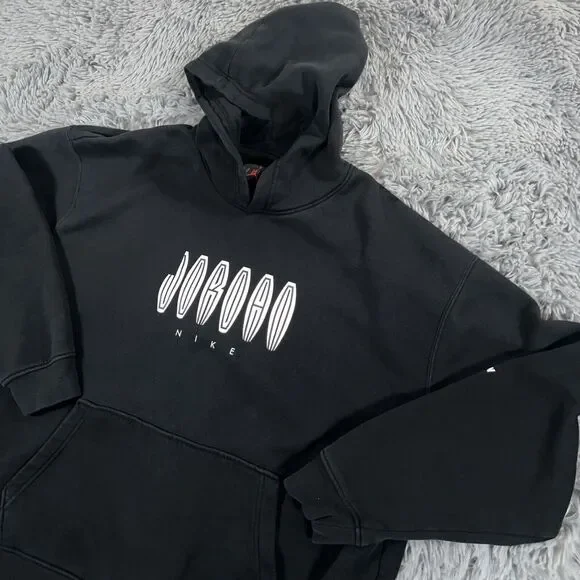 Jordan Adult Sweatshirt Mens XXL Black White Hoodie Center Graphic Pullover Mens
