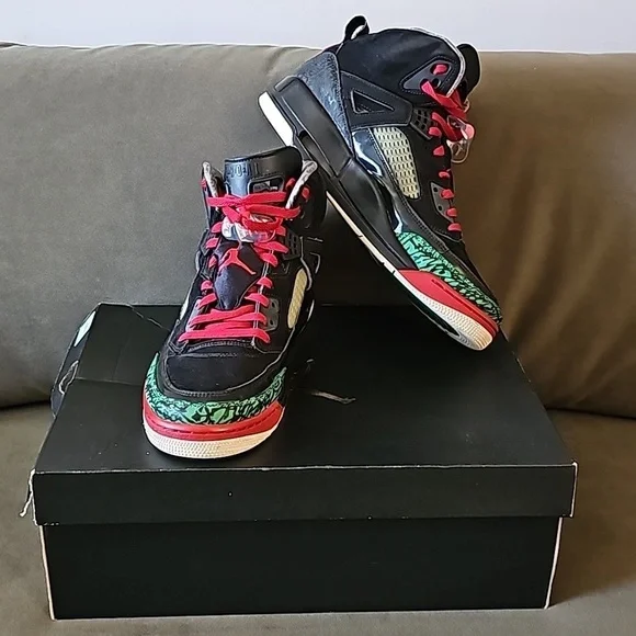 JORDAN SPIZIKE Black Varsity Red Classic Green 2017 Size 13