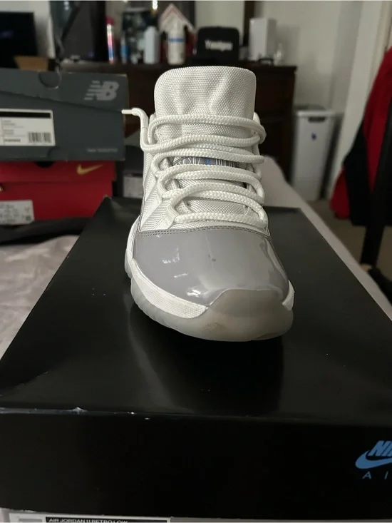 Jordan men’s White and Gray High-Top Sneaker
