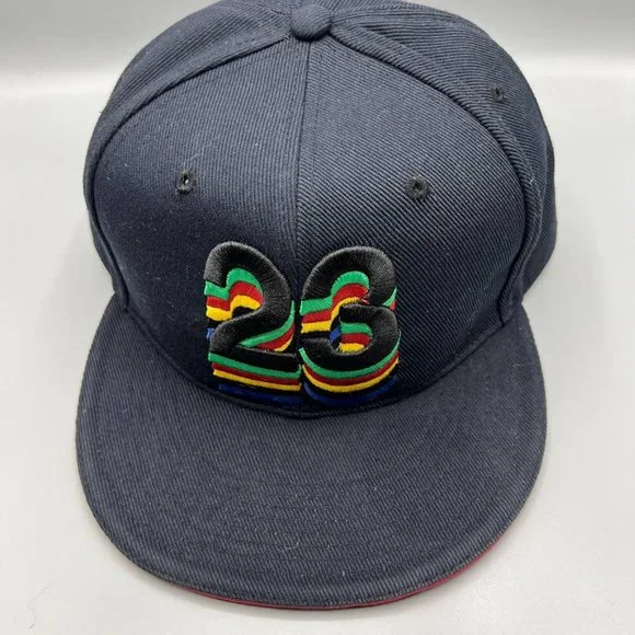 Air Jordan Hat Men 7 5/8 Navy Blue Jumpman 23‎ Fitted Cap
