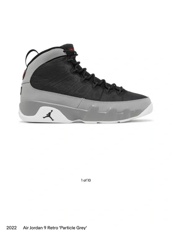 Nike Air Jordan 9 Retro 'Particle Grey' - Men's Basketball Shoes