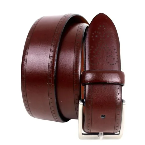 Josef Abboud BROWN GENUINE LEATHER 1.25
