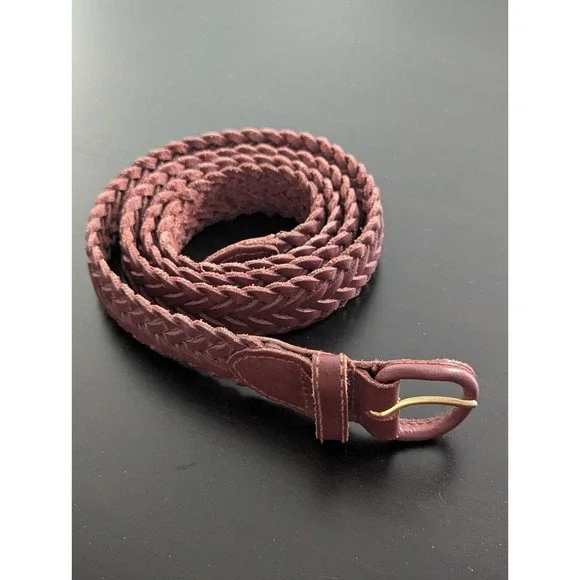 Surrey Split Cowhide Woven Leather Belt‎ Dress Belt Brown Large (47