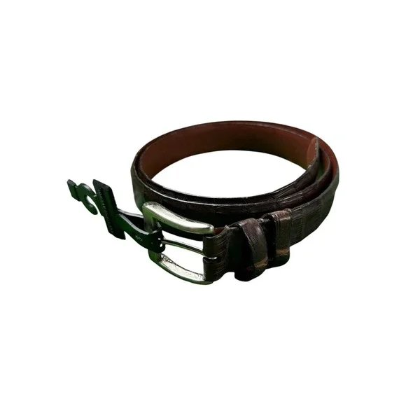 Saks Fifth Ave Genuine Crocodile Mens Belt Size 36 Luxury NWT