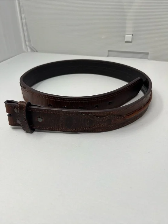 Ariat Men's Rowdy Center Raised Leather Western Belt Strap Brown NWOT Size 34‎