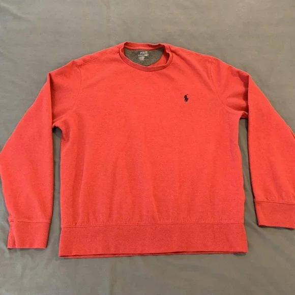 Polo‎ Ralph Lauren Performance Sweatshirt Mens Large Red Crewneck Pullover Pony