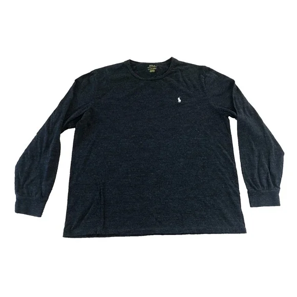 Polo Ralph Lauren‎ Long Sleeve T-Shirt Men's XL Charcoal Grey Preppy Old Money