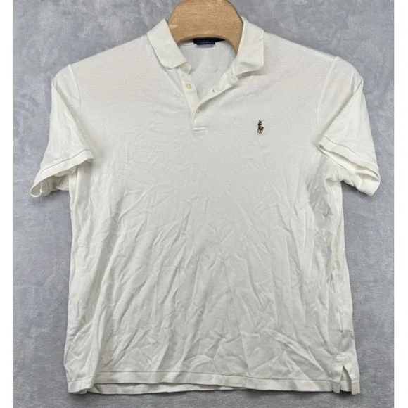 Polo‎ Ralph Lauren Cream Beige Polo Shirt Classic Fit Cotton Men's Size XL