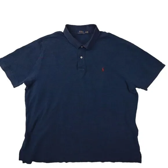 Polo‎ Ralph Lauren Polo Shirt Men's 3XB Navy Blue Short Sleeve Preppy