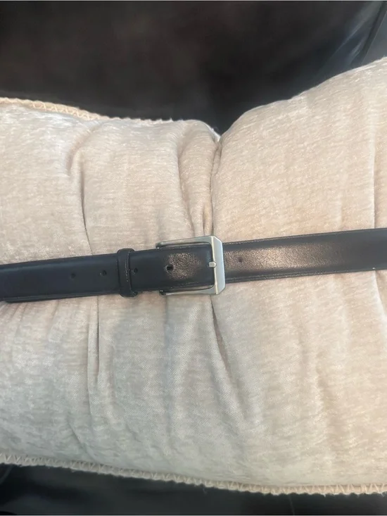 Men's Black Leather Belt- Unbranded