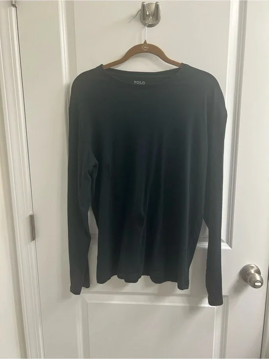 Polo by Ralph Lauren Black Long-Sleeve Crew Tee 100% cotton