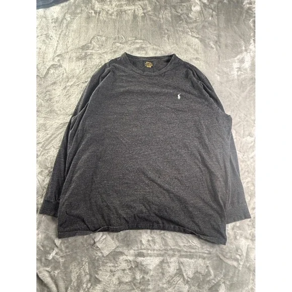 Polo Ralph Lauren Classic Fit Men's T-Shirt 4 Xlt Gray Ribbed Crew Neck