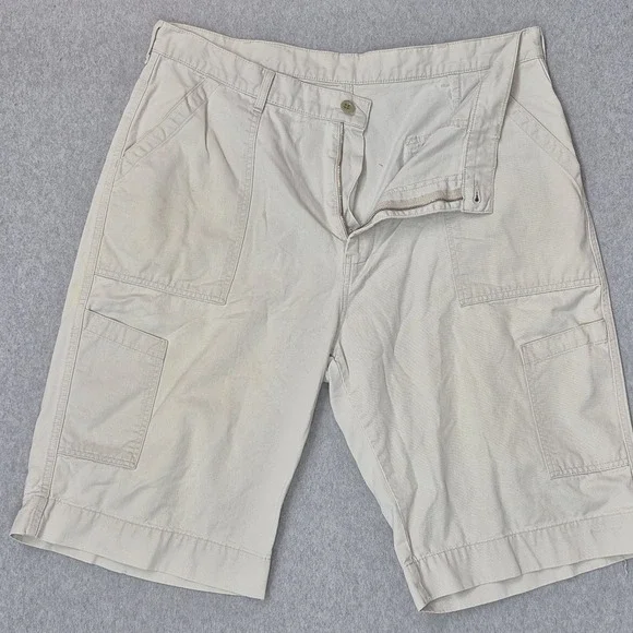 Polo Jeans Company Ralph Lauren Men Shorts 38 Beige Cargo Twill Field Y2K READ