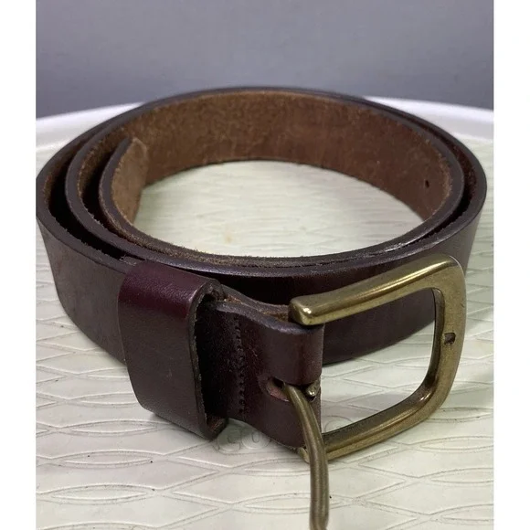 Duluth Trading Men's‎ Everyday 100% Leather Work Belt Brown Size 34 USA