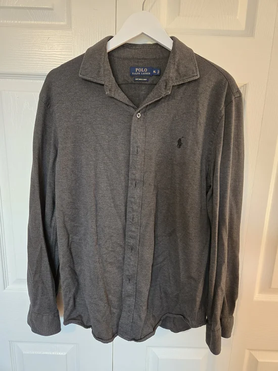 Polo by Ralph Lauren Dark Gray Long-Sleeve Button-Down Shirt
