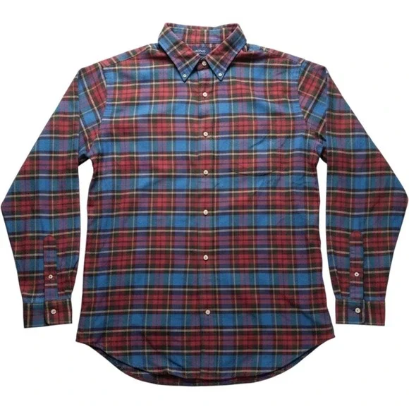 Polo Ralph Lauren Flannel Shirt Mens XXL Blue Red Plaid Performance Stretch
