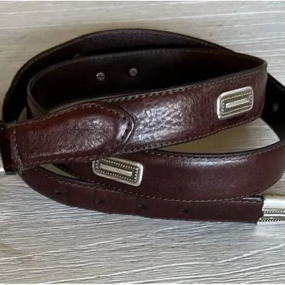 Vintage Fossil Men’s Brown Leather Western Cowboy Belt 40”