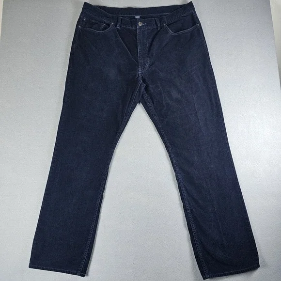 Vintage Polo Ralph Lauren Corduroy Pants Mens 40x32 Blue Straight Chino Zip Fly