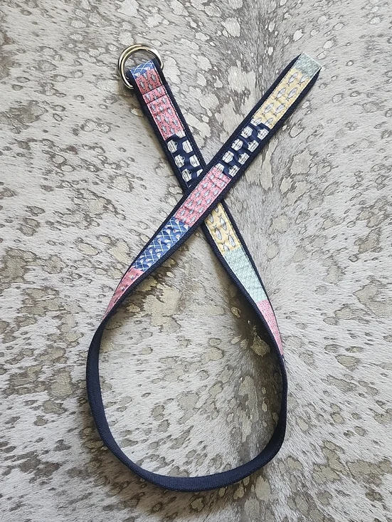 Vineyard Vines Patchwork D Ring Belt SzL