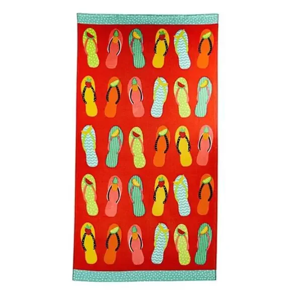 Celebrate Summer Together Flip Flop Beach Towel