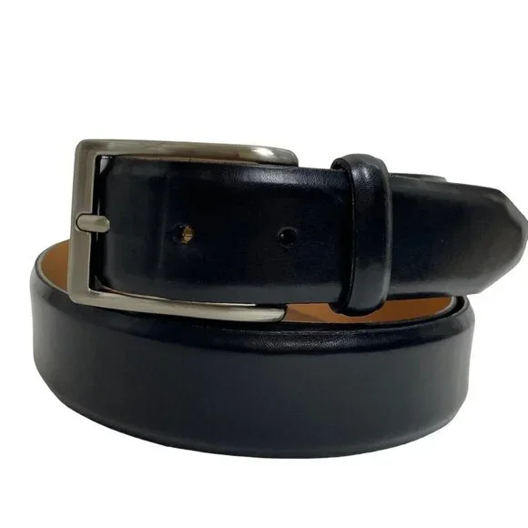 Martin Dingman Black Milled Finish Imported Leather Lining Men's Size 42‎ Belt