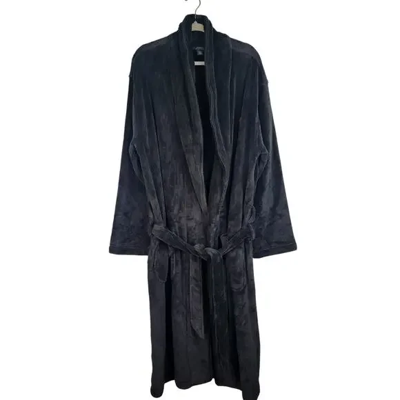 POLO Ralph Lauren Blace Plush Fleece Pony Logo Shawl Collar Robe Size Small