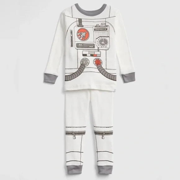 Gap‎ Baby & Toddler Astronaut Long Sleeve 2 Piece PJ Set
