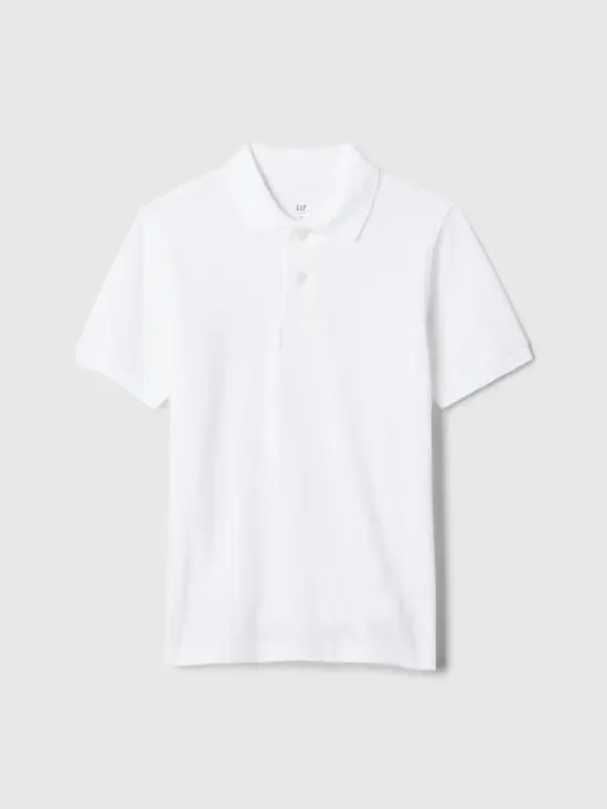 GAP Kid’s White Short Sleeve Polo Kid’s Medium