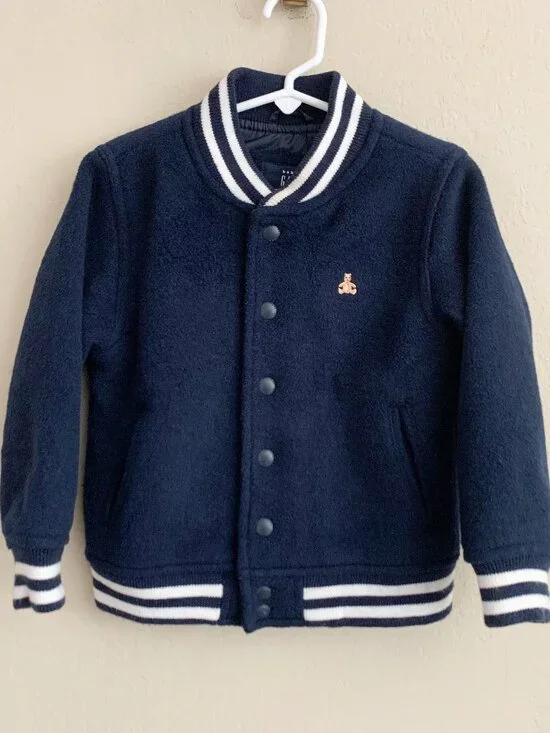 Baby Gap Navy Blue Varsity Jacket • 4 Years