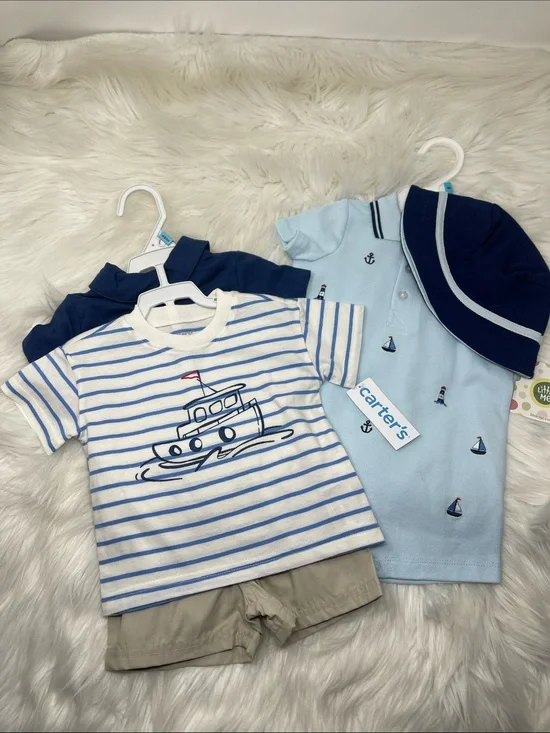 NWT Baby Boy Nautical Outfit Bundle – Carter’s & Little Me