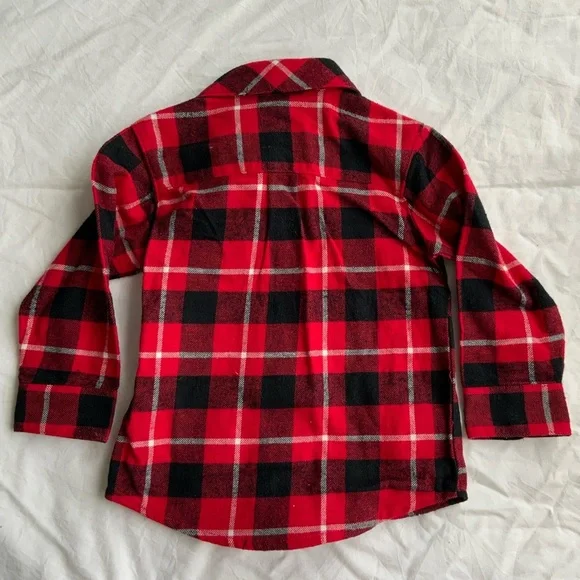 Carter's Red Plaid Button-Up Shirt 18M
