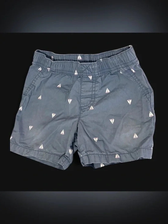 Carter's Navy Sailboat Embroidered Hybrid Shorts