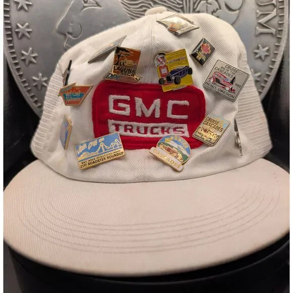 Vintage GMC Trucks Hat w/ Car Show Pins – Snapback Estate Find