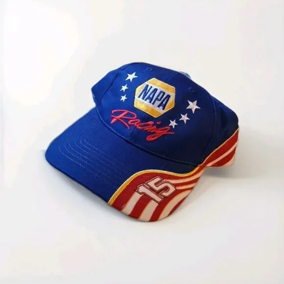 NAPA Racing Hat Michael Waltrip #15 Patriotic American Flag Adjustable NASCAR